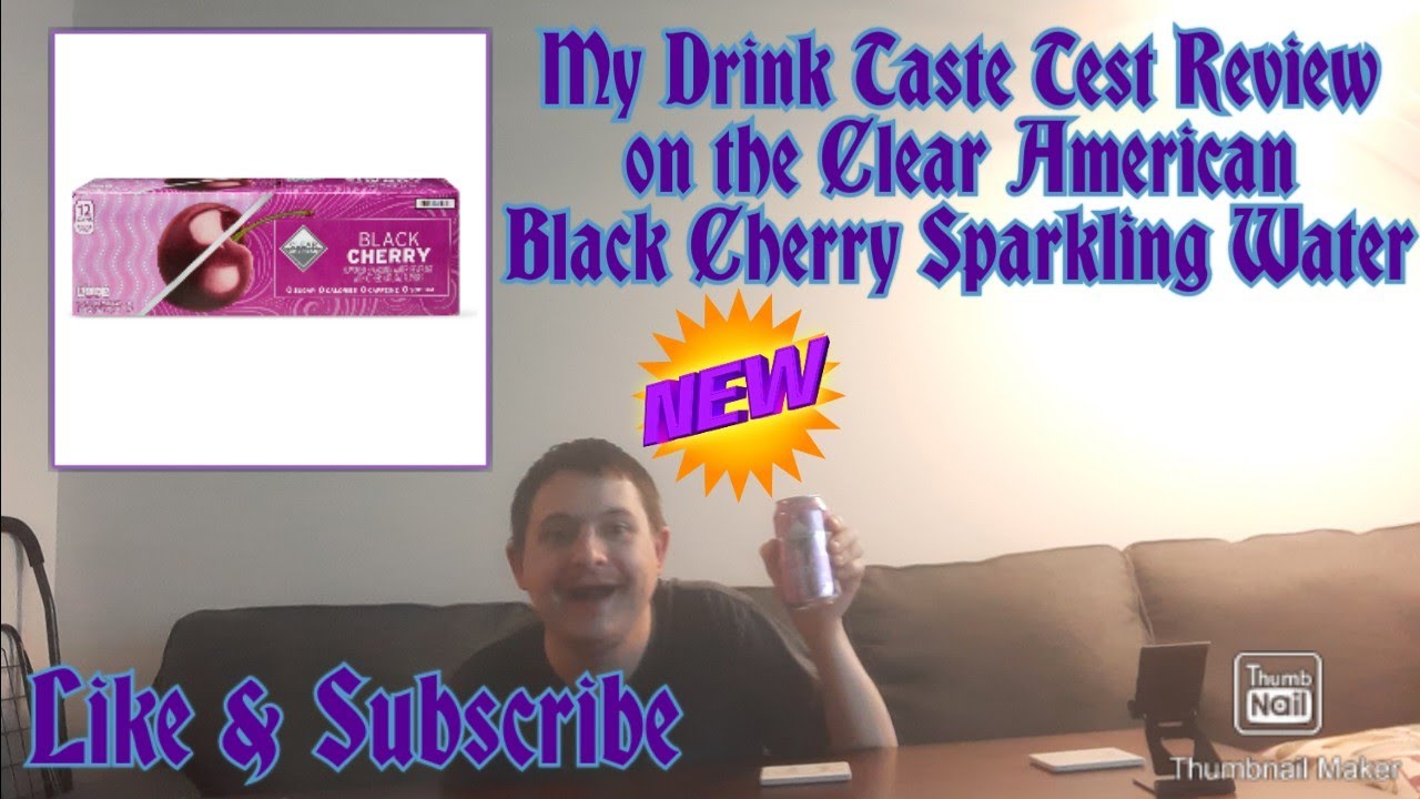 My Drink Taste Test Review on The Clear American Black Cherry Sparkling Water