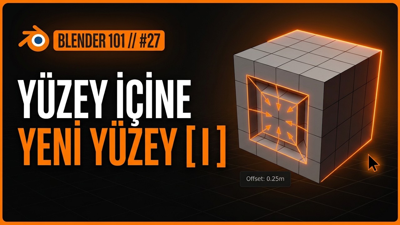 Blender 101 - Inset Tool | 0'dan 100'e Blender 3D #27 - YouTube