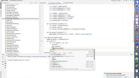 Implementing a background process in PyQt5 using QThread