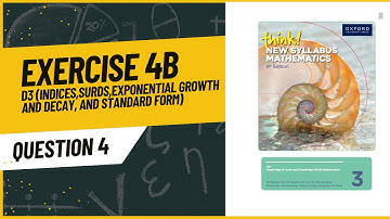 Q4| Exercise 4B| Book 3| Think Syllabus Maths (8th Edition) 