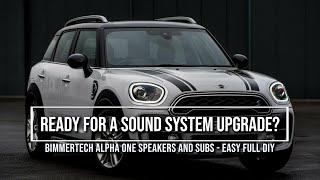 Bimmertech Alpha One speakers and subs - the perfect upgrade for your Mini Cooper Countryman! Mini F55 Alpha One Speaker Upgrade Install Tutorial