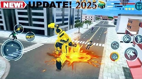 flying police robot game | new update 2025 robotgame new robot car game
