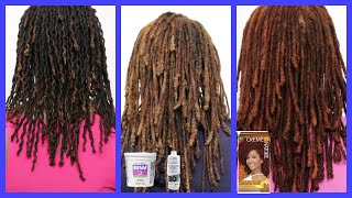 How I Bleached  and Colored My Locs/ Creme of Nature Vivid Red