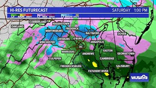 Live Radar: Light Wintry Mix Falling Across The DC Region