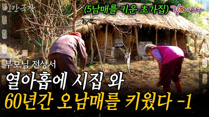1부🎬 첩첩산중 지리산 오지, 19살부터 60년간 오남매를 작은 초가집에서 키운 한 부부가 있다. [인간극장] | 부모님 전상서 | KBS 2014.04.20