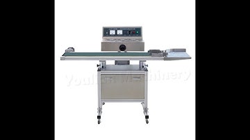 LGYF-2000 Automatic Continuous Cap Heat Induction Sealer Aluminum Foil Sealing Machine with Conveyor