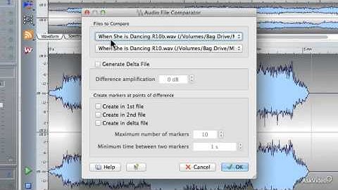 WaveLab 103: Analysis Tools  Master Section - 3. Audio File Comparator