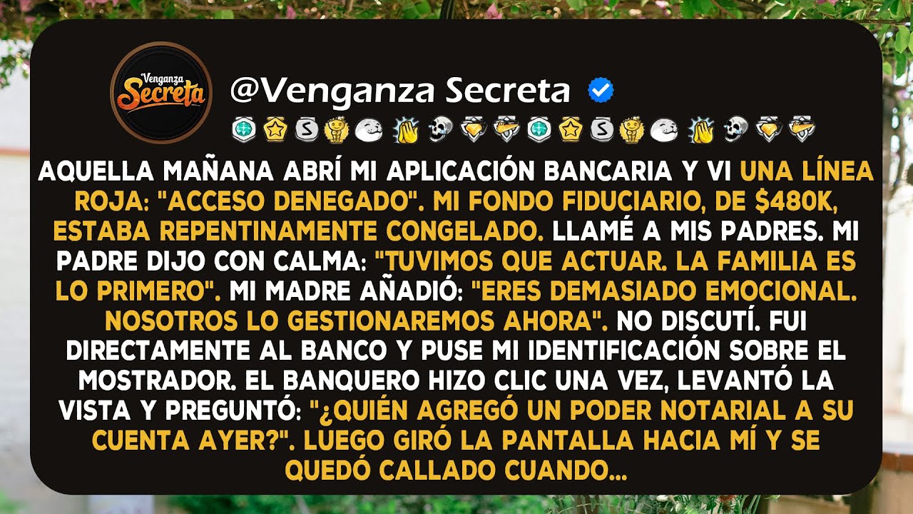 Mi aplicación bancaria decía 