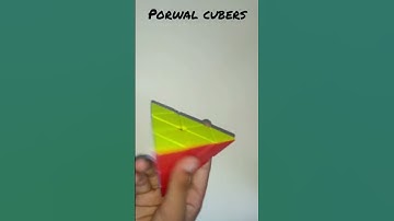 Pyraminx cube unboxing and try solve....#shorts