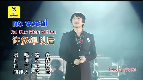许多年以后 Xu Duo Nian Yi Hou 伴奏 karaoke 赵鑫 Zhao Xin