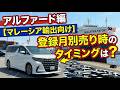アルファード編【マレーシア輸出向け】登録月別の売り時のタイミングは?