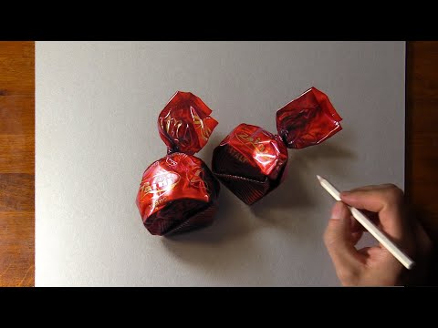 Drawing chocolates... so realistic you'll want to unwrap them!