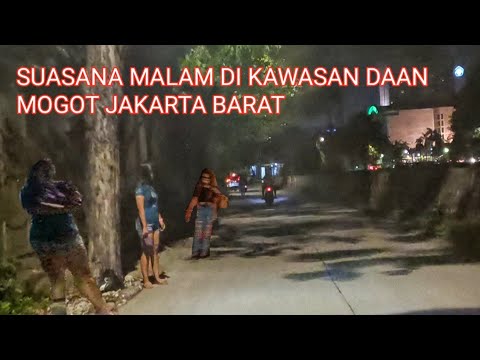 suasana tengah malam di kawasan jalan Daan Mogot Jakarta barat