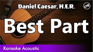 Daniel Caesar Her  Best Part karaoke Acoustic
