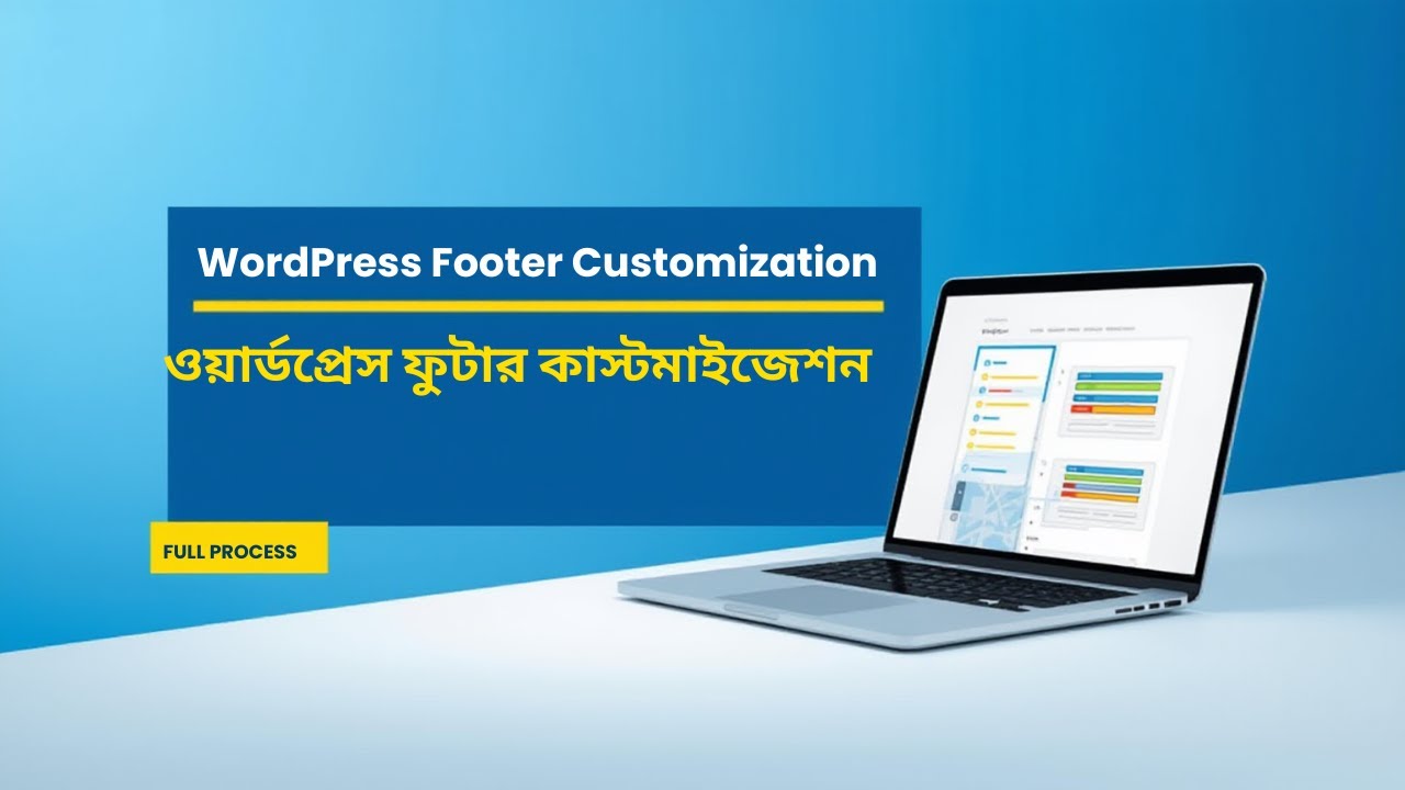 WordPress Footer Customization Full Process  Footer Edit, Widget, Copyright Bangla Tutorial