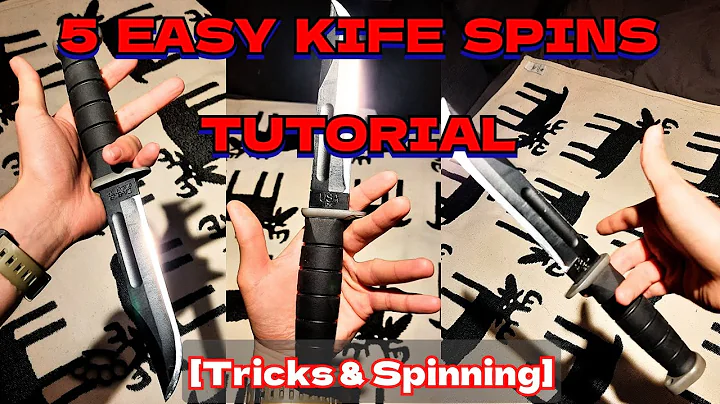 5 EASY KNIFE SPINS/TRICKS TUTORIAL (HOW TO) (Fixed blade)