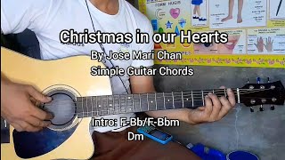 Christmas in our hearts by Jose Mari Chan | Simple Guitar Chords Tutorial with lyrics