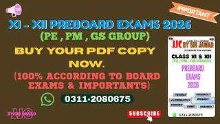 XI XII-PREBOARD PRELIUM PAPERS OF JJC-2026