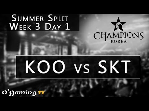 Koo Tigers vs SKT T1 - LCK Summer Split - Week 3 - Day 1 - KOO vs SKT