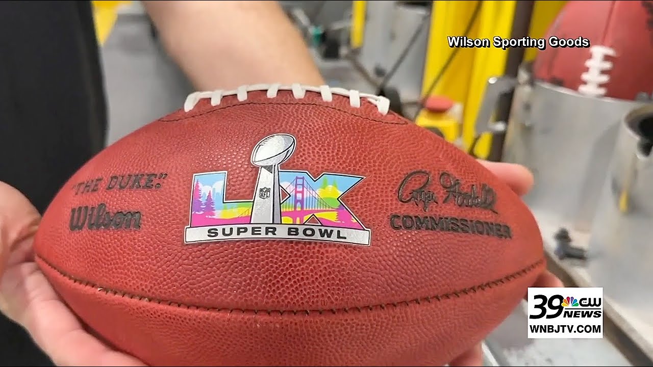 Wilson begins making Super Bowl 60 official game balls - YouTube