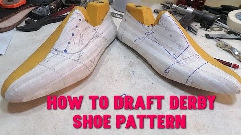 Derby shoe pattern drafting [ shoemaking school ]