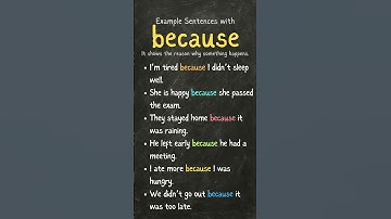 🔑 Example Sentences with "Because" | Simple English Grammar for Beginners | Fluent Speaking Tip