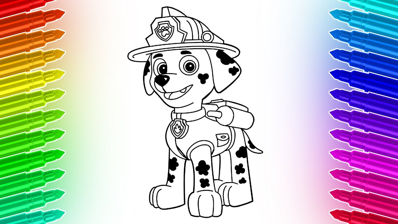 Как нарисовать щенячий патруль легко и просто для детей