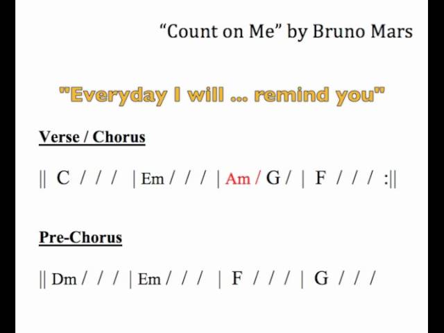 Count On Me Moving Chord Chart Youtube