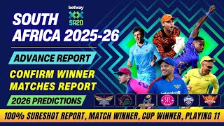 South Africa T20 League 2025-26 | Advance Predictions Report | SA T20 League 2025-26 Predictions screenshot 4