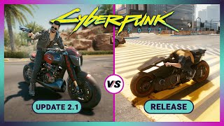 Cyberpunk 2077 2.1 Update vs Release - Gameplay Physics and Details Comparison by The Gameverse 44,756 views 6 months ago 12 minutes, 7 seconds