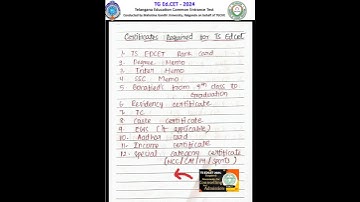 TG EdCET 2024 required documents 📃 || #edcet2024 #documents #TGEdCET #b.ed @Nizamvlogs05
