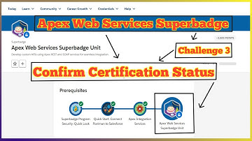 Confirm Certification Status | Apex Web Services Superbadge Unit | Challenge 3