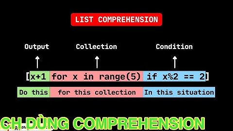 Sử dụng Comprehensions để viết tắt câu lệnh if, for, list,set… trong python