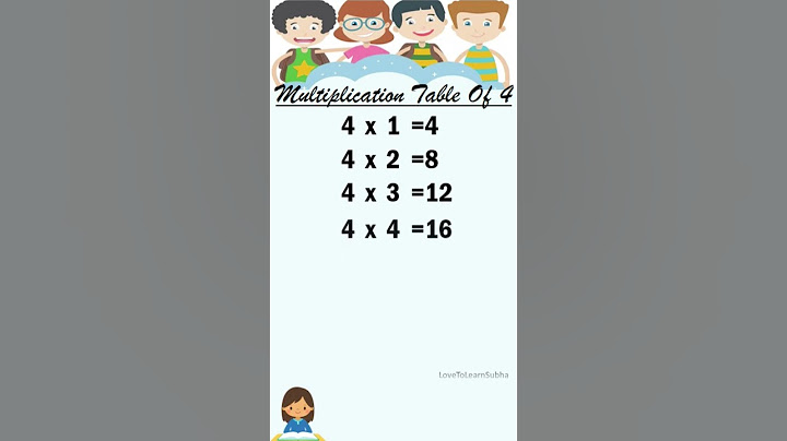 Table of 4 |Multiplication Table of 4 |Multiplication Tables |Times Table |Maths Tables #shorts
