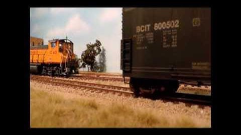 Atlas O-Scale Union Pacific MP15 with a short local train