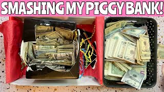 SMASHING MY PIGGY BANK! | How Much Cash Did I Save Since I Started Cash Stuffing!
