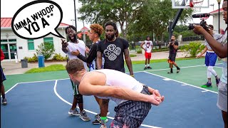 Trash Talker Wanted To FIGHT ME! 5v5 Basketball At The Park!