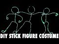 DIY LIGHTED STICK FIGURE COSTUME TUTORIAL | CHEAP & EASY GLOW STICK MAN COSTUME |  HOW TO