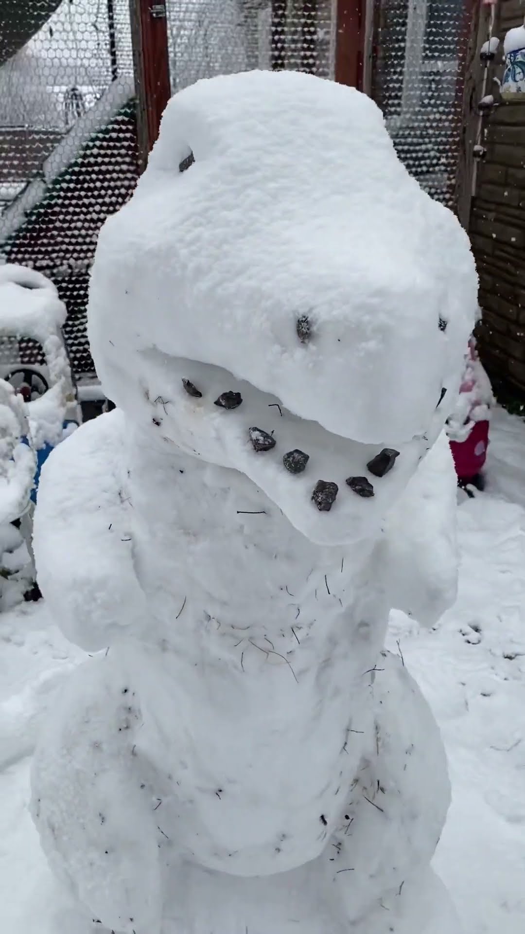 Dinosaur Snowman || ViralHog