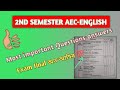 2nd Semester AEC-ENGLISH Common Questions answers final Exam 2025 #babscbcom #2ndsemester #2025 #ba2