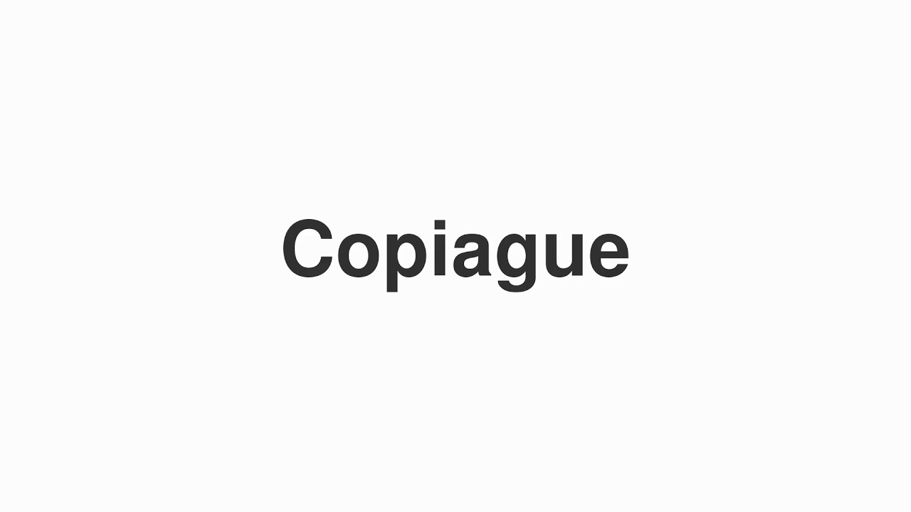 How to Pronounce "Copiague"