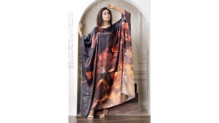 Evening Party wear kaftan dress Kaftan Loungewear Kaftan for Women Silk Kaftan screenshot 3