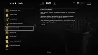 BOOKS: Letter from Cantarella (Witcher 3 In-Game Lore Read Aloud)