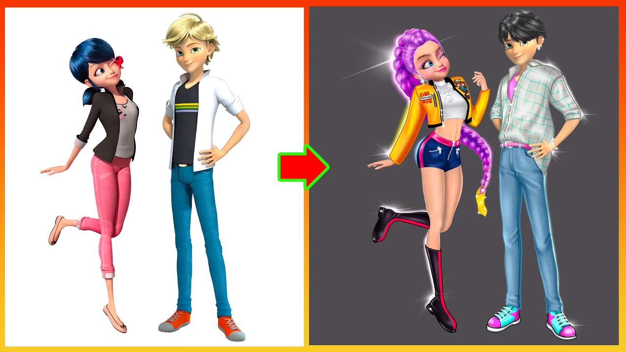 Miraculous Ladybug Catnoir GLOW UP HUNTRIX Rumi LOVES SAJA BOYS | KPOP DEMON HUNTERS