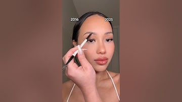 2016 vs 2025 brows 🤍 #makeup #eyebrows