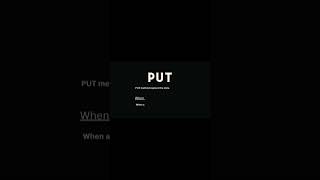 PUT vs PATCH http method #Shorts in Bangla