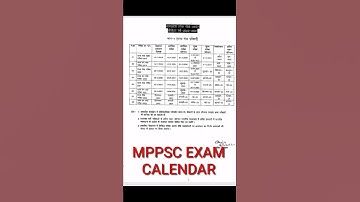 MPPSC EXAM CALENDAR 2021-2022 OUT |Motivation Daily upsc history polity gk mcq #shorts #upsc #mpsc