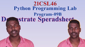 Create a Spreadsheet Using Python |21CSL46 | Program-09B | VTU CSE-ISE-AIDS | Demonstration of excel