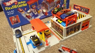 Hot Wheels Sto & Go Fix & Fill Center Playset  Unboxing and Review