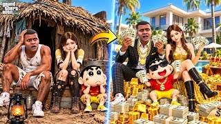 Shinchan & Franklin Go From Poor to Rich in GTA 5 😱💰